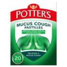 Potters Mucus Cough Pastilles 20 per pack