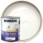 Ronseal Gloss One Coat Tile Paint - White - 750ml