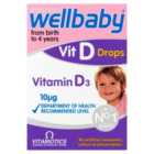 Vitabiotics Wellbaby Vitamin D Drops 10ug 0-4yrs 30ml