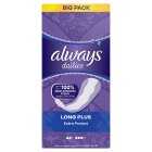Always Dailies Extra Protect Panty Liners Long Plus, 48s