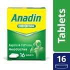 Anadin Original Aspirin Pain Relief Headache Caplets 16 per pack