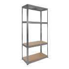Rb Boss Galvanised Shelf Kit 4 Wood Shelves - 1600 x 750 x 350mm 175kg Udl