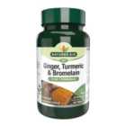 Natures Aid Ginger, Turmeric & Bromlelain Supplement Tablets 60 per pack