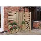 Rowlinson Vertical Timber Slat Screen - Pack of 2