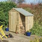 Rowlinson Oxford Small Shiplap Apex Shed with Side Storage - 4 x 3ft