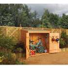 Rowlinson Timber Wall Bike & Garden Storage Unit - 6 x 3ft