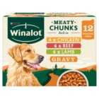 Winalot Wet Dog Food Pouches Mixed in Gravy 12 x 100g