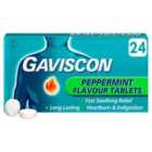 Gaviscon Heartburn & Indigestion Relief Peppermint Flavour Tablets 24 per pack