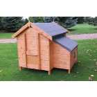 Shire Timber Apex Chicken Coop House Honey Brown - 4 x 4 ft