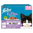 Felix Kitten Mixed Selection Pouches in Jelly 12 x 100g