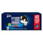 FELIX As Good As it Looks Mixed Selection in Jelly Wet Cat Food, 40x100g
