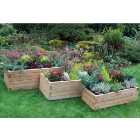 Forest Garden Durham Rectangular Planter - Set of 3