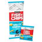 Burton's Fish & Chips Salt & Vinegar Multipack 6 per pack