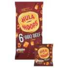 Hula Hoops BBQ Beef Crisps Multipack Crisps 6 Pack 6 x 24g