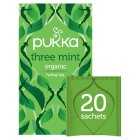 Pukka Organic Three Mint 20 Tea Sachets, 32g