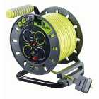 Masterplug 13A Pro-XT 4 Socket Open Reel High Visibility Cable - 20m