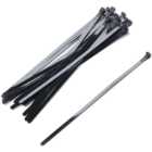 Wilko 295mm Black Reusable Cable Tie 20 Pack