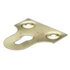Wilko 38mm Brass Effect Slotted Glass Plate 2 Pack