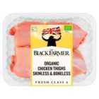 The Black Farmer Organic Chicken Thighs Skinless & Boneless Typically: 360g