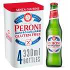 Peroni Nastro Azzurro Gluten Free Beer Lager Bottles, 4x330ml