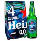 Heineken 0.0 Alcohol Free Lager Beer Bottles 4 x 330ml