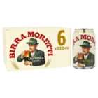 Birra Moretti Lager Beer Cans 6 x 330ml