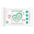 Attitude Eco 100% Biodegradable Baby Wipes 72 per pack
