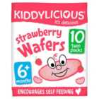 Kiddylicious Strawberry Maxi Wafers Baby Snacks 10 x 4g
