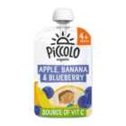 Piccolo Organic Apple, Banana & Blueberry 4+ Months 100g