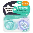  Tommee Tippee Orthodontic Anytime Soother 6-18M 2 per pack