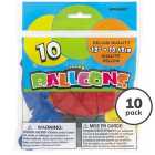 Multicoloured 30cm Latex Party Balloons 10 per pack