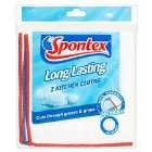 Spontex Long Lasting Kitchen Cloths - 2 Pack