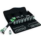 Wera Zyklop 8100 Sb9 29 Piece 3/8" Drive Ratchet And Imperial Socket Set