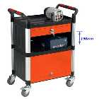 Barton Storage WHTT3SS/CAB 3 Shelf Trolley With Drawer And Cabinet