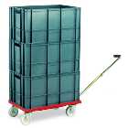 Barton Storage 88880-01WH/6432 Euro Container Dolly With Handle & 3 x 60LContainers