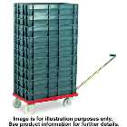 Barton Storage 88880-01WH/6417 Euro Container Dolly With Handle & 7 x 30L Containers