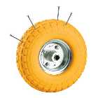 Clarke PF265 Puncture Proof Yellow Tyred Wheel 265mm