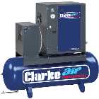 Clarke CXR5RD 17.1cfm 200 Litre 5.5HP Industrial Screw Compressor with Air Receiver & Dryer (400V)