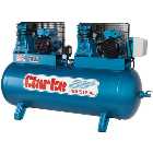Clarke XE29/270 (OL) 28cfm 270 Litre 2x3HP Industrial Air Compressor (230V)