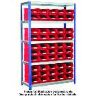 Barton Storage Eco-Rax TC Shelving Unit With 50 TC4 Blue Containers