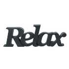 Relax Grey Resin Word