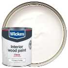Wickes Non Drip Gloss Wood & Metal Paint - Pure Brilliant White - 750ml