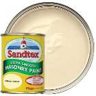 Sandtex Microseal Ultra Smooth Weatherproof Masonry 15 Year Exterior Wall Paint - Cornish Cream - 150ml