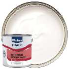 Wickes Trade Non-Drip Gloss Wood & Metal Paint - Pure Brilliant White - 2.5L