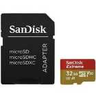 SanDisk 32GB Extreme A1 microSD Card (SDHC) UHS-I U3 + Adapter - 90MB/s