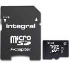 Integral 64GB Micro SD Card (SDXC) UHS-I U1 + Adapter - 90MB/s