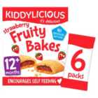 Kiddylicious Strawberry Fruity Bakes Baby Snacks Multi 6 x 22g