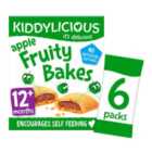 Kiddylicious Apple Fruity Bakes Baby Snacks Multi 6 x 22g