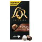 L'OR Forza Coffee Pods x10 Intensity 9 10 per pack