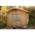 Shire 12 x 12 ft Kilburn Curved Roof Double Door Log Cabin
